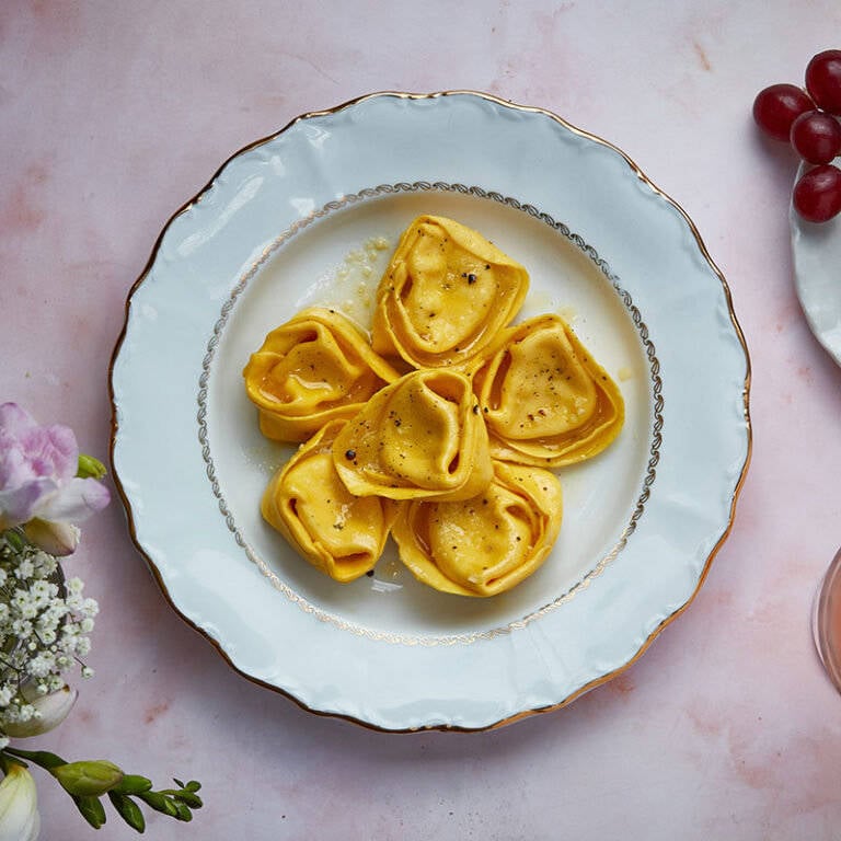 Burrata & Black Truffle Tortelloni with Truffle Butter