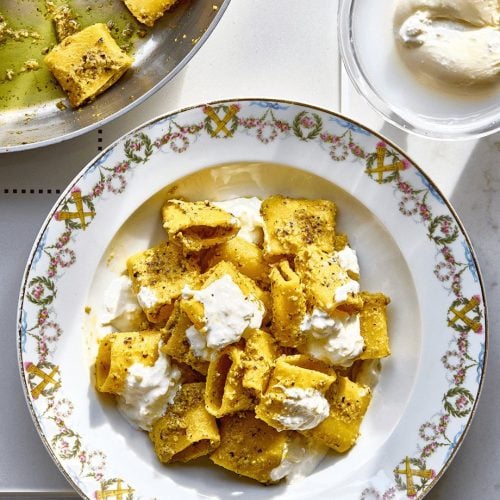 Paccheri with Pistachio Pesto & Burrata