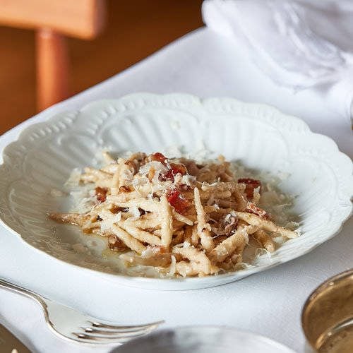 Trofie Recipe: Trofie with Walnut Pesto & Pancetta