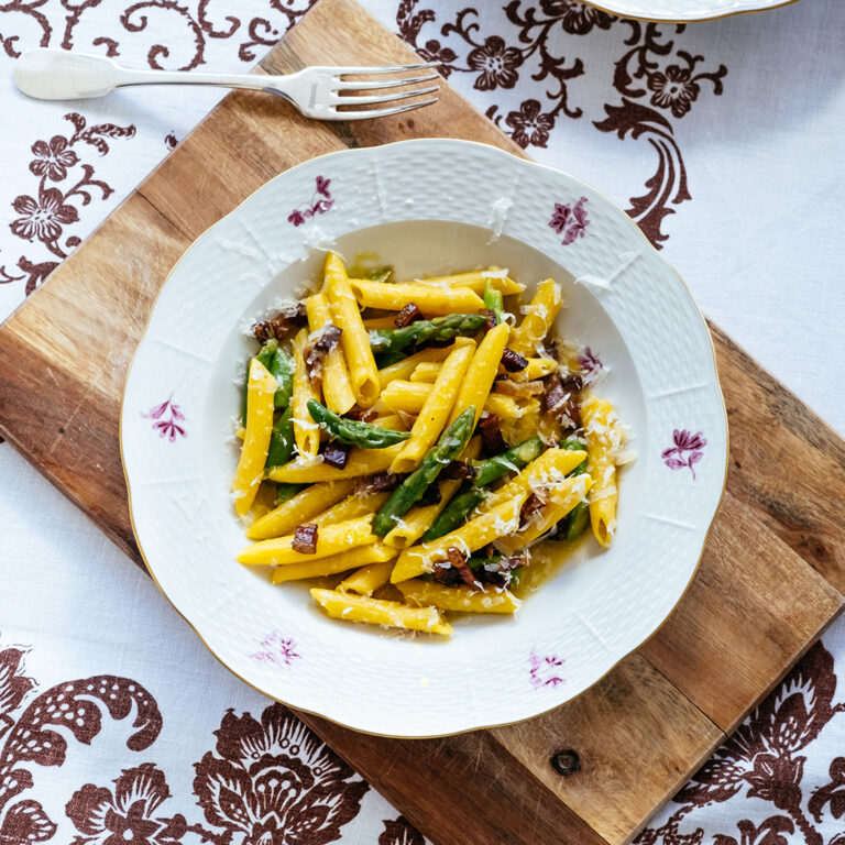 Recipe: Penne with Asparagus & Pancetta