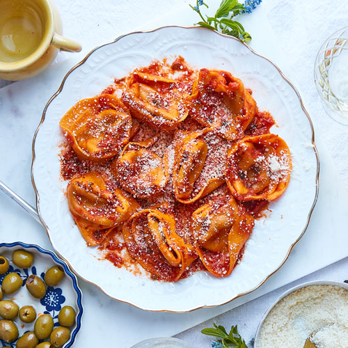 Tortelloni Recipe: Wild Boar Tortelloni with Spicy Tomato Sauce